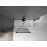 MEXEN/S - Velar L dvoukřídlá posuvná vanová zástěna 120 x 150, grafit, černá 896-120-003-41-70