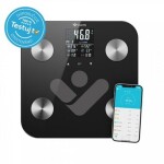 TrueLife FitScale W6 BT černá / Chytrá osobní váha / do 180 kg / LCD displej / mobilní aplikace (TLCSMFSW6BTBA)