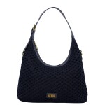 Stylová dámská háčkovaná kabelka Coveri Luna, modrá