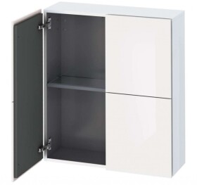 DURAVIT - L-Cube Skříňka 80x70x24 cm, 2 dvířka, lesklá bílá LC116702222