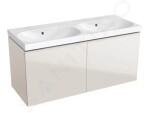 GEBERIT - Acanto Dvojumyvadlo 1200x482 mm, bez otvoru pro baterii, s přepadem, bílá 500.628.01.2