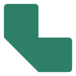 Djois podlahové samolepicí značení - tvar L, 10 x 5 cm, zelené, 10 ks