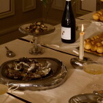 Ferm Living Porcelánový svícen Bellure Silver, stříbrná barva, keramika