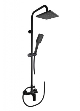 SLEZAK-RAV - Vodovodní baterie sprchová COLORADO s hlavovou a ruční sprchou černá matná, Barva: černá matná, Rozměr: 100 mm CO182.0/7-51CMAT