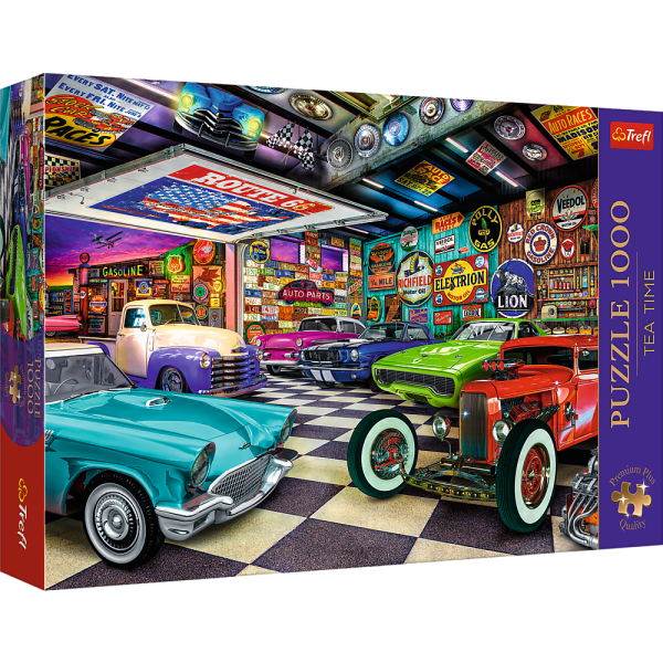 Puzzle Premium 1000 dílků - Tea Time: Sběratelská garáž