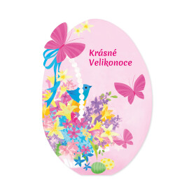 Pohlednice - Květy a motýli ve vajíčku - Albi