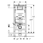 GEBERIT DuofixBasic s matným tlačítkem DELTA21 + WC bez oplachového kruhu Edge + SEDÁTKO 458.103.00.2 21MA EG1