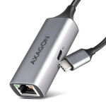 AXAGON ADE-TXPD, USB-C 3.2 Gen 1 - Gigabit Ethernet síťová karta, Asix AX88179, PD 100W, auto instal šedá (ADE-TXPD)