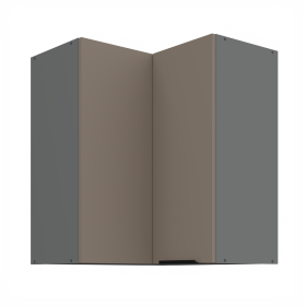 Horní rohová skříňka Aria ANT 60x60 GN-72 2F (90°) Barva korpusu: Antracit, Barva dvířek: TA - Sandgrau AFM