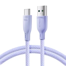 Joyroom Multi-Color Series S-A34 Nabíjecí kabel USB-A (M) - USB-C (M) 100W 1m fialová (6941237110459)