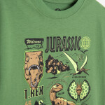 Tričko s krátkým rukávem Jurský Park -zelené - 140 GREEN
