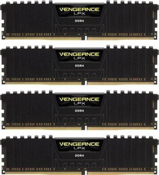 Corsair Vengeance LPX Black 64GB (4x16GB) 3200 MHz / DDR4 / PC4-25600 / CL16-20-20-38 / 1.35V / XMP2.0 (CMK64GX4M4E3200C16)