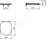 IDEAL STANDARD - Connect Air WC sedátko ultra ploché, 365x445x50 mm, bílá E036501