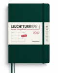 Týdenní plánovač Forest Green, Medium A5 2027, anglicky