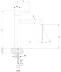 OMNIRES - Y umyvadlová baterie, 23 cm (hlava 25 mm), kartáčovaná měď Y1212CCPB