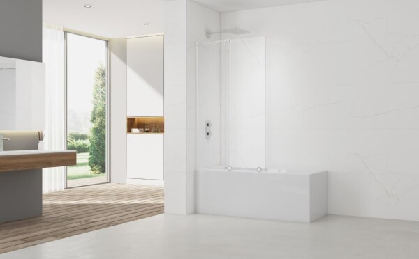 Vanová zástěna SAT Walk-In Xmotion 150x117,5 cm bílá SATWIXMVZ150B SATWIXMVZ150B