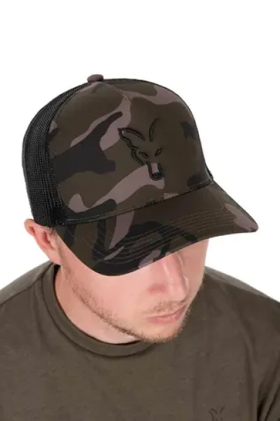 FOX Trucker Cap Black Camo / Kšiltovka / jedna velikost / 100% polyester (CHH042)