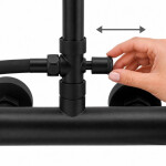 Erga Dubaj, sprchový set s baterií a hlavovou sprchou 23 cm, černá matná, ERG-YKA-BP.DUBAJ23-BLK