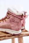 Dětské zateplené kozačky na zip Big Star KK374177 Růžove 34