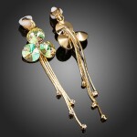 Náušnice Swarovski Elements Andolina, Zelená