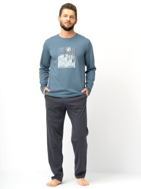Pánské pyžamo Key MNS 627 B25 délka/r M-2XL mořsky šedá M