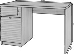Psací stůl Bisett Barva korpusu: Dub - Artisan, Rozměry: 140 cm