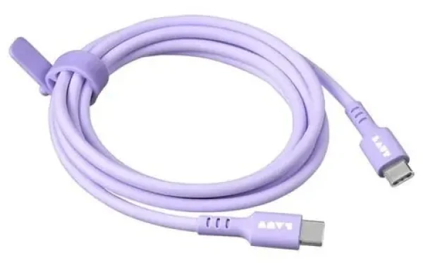 LAUT LINK USB-C - USB-C fialová / Kabel / 1.5m / 60W / nabíjecí a datový (L_LK_CC_PU)