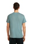 Pánské merino triko s krátkým rukávem ICEBREAKER Mens Core SS Tee Single Line Camp, Blue Ash velikost: M