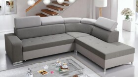 Sedací souprava Milo Provedení: Levá varianta, Nožičky: Chrom, látka: Naomi AN 4563 + AN 4565
