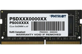 Patriot Signature 4GB 2666MHz / SO-DIMM / DDR4 / CL19 / Unbuffered / Non-ECC / 1.2V (PSD44G266681S)