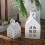 Räder Porcelánový svícen domeček Great Chapel, bílá barva, porcelán