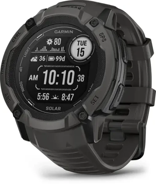 Garmin Instinct 2X Solar 50mm Graphite / chytré hodinky / GPS / BT / 10 ATM / měření denní aktivity / solární dobíjení (010-02805-00)