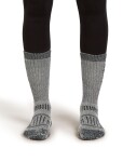 Dámské merino turistické ponožky ICEBREAKER Wmns Hike+ Mountaineer Mid Calf, Jet Heather/Black velikost: 38-40 (M)