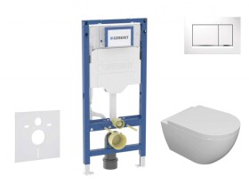GEBERIT - Duofix Set předstěnové instalace, klozetu Oudee a sedátka softclose, tlačítko Sigma30, bílá/chrom SANI11CA3101B
