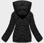 Černo-šedá krátká oboustranná dámská zimní bunda (2M-21507) odstíny černé S (36)