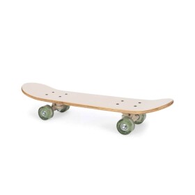 Konges Sløjd Skateboard se svítícími kolečky Lemon, krémová barva, dřevo, plast