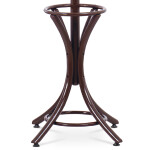 Věšák dřevěný stojanový, masiv topol a bříza, tmavě hnědý lak, výška 185 cm