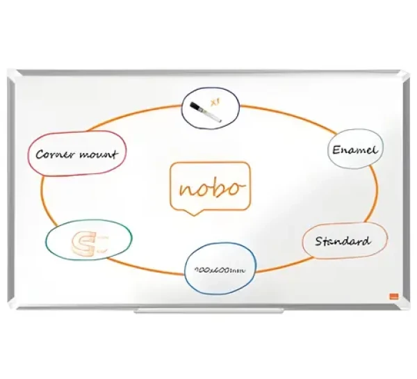 NOBO Premium Plus 900x600 mm bílá / Magnetická tabule / Smaltovaný povrch / Hliníkový rám (1915144)