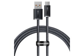 Baseus napájecí kabel USB-A na USB-C 100W - 1 metr, šedý