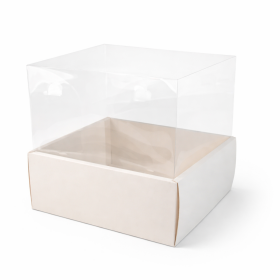 Cake star Box na dort s průhledným víkem 28x28x31cm