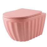 REA - Sada: Závěsná WC mísa + Umyvadlo na desku Duo Sweet Pink Matt KPL-K3001