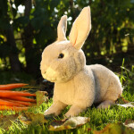 Plyšový králík šedý 23 cm, ECO-FRIENDLY SOFT