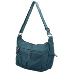 Trendy dámská textilní crossbody kabelka Coveri Iballa, modrá