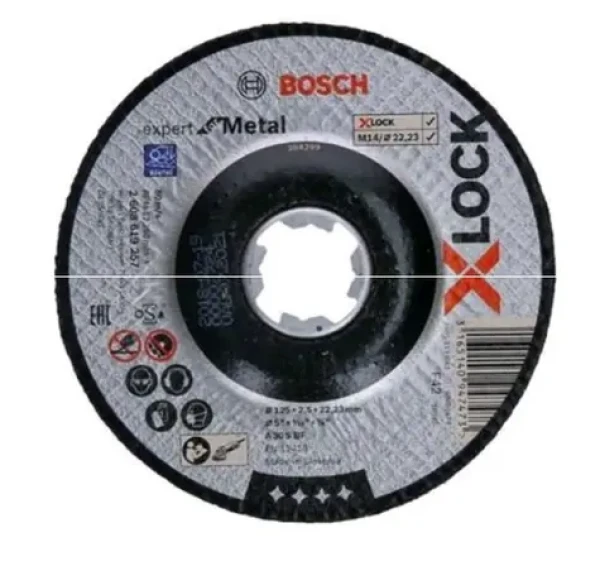 Bosch Řezání s přesazeným středem Expert for Metal systému X-LOCK, 125×2,5×22,23 A 30 S BF, 125 mm,