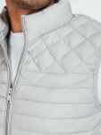 Pánská prošívaná vesta světle šedá FashionStreet TX5078 XL