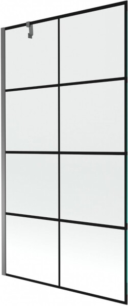 MEXEN/S - Next vanová zástěna FIX 100 x 150, černá vzor, grafit metal 895-100-000-00-77-95