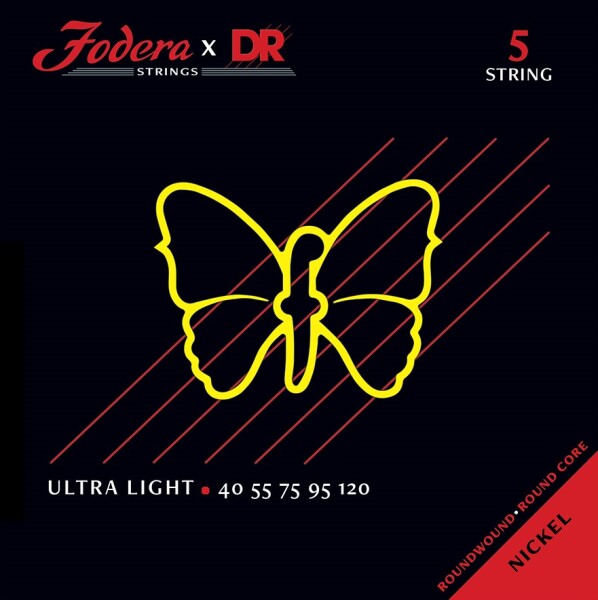 DR Strings Fodera Nickel 5 Ultra Light 40120