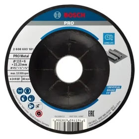 BOSCH Brusný kotouč na kov 115x22,23 mm / Brusný kotouč / na ocel / tloušťka 6 mm (2608603182)