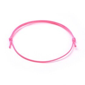 Šňůrkové náramky - různá provedení - ∅ 5 ~ 8 cm - 1 ks Barva: Neonově růžová