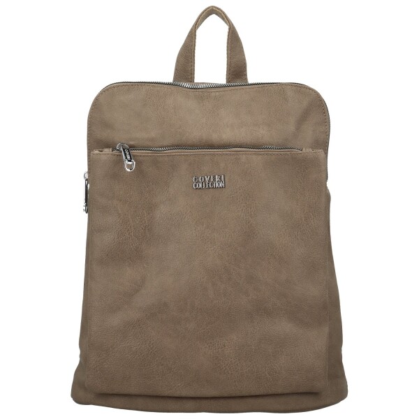 Trendy dámský koženkový kabelko-batoh Coveri Gitta, taupe